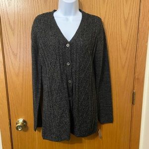Dark gray button down cardigan size M